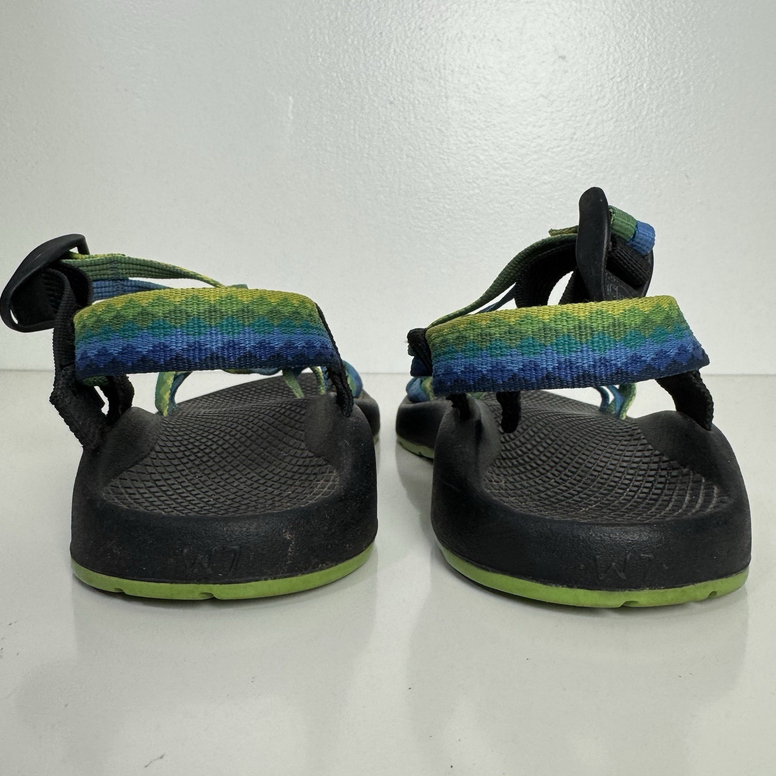 CHACO Sport Hiking Trail Sandals Womens 7 Blue Green Strappy Shoes J199058