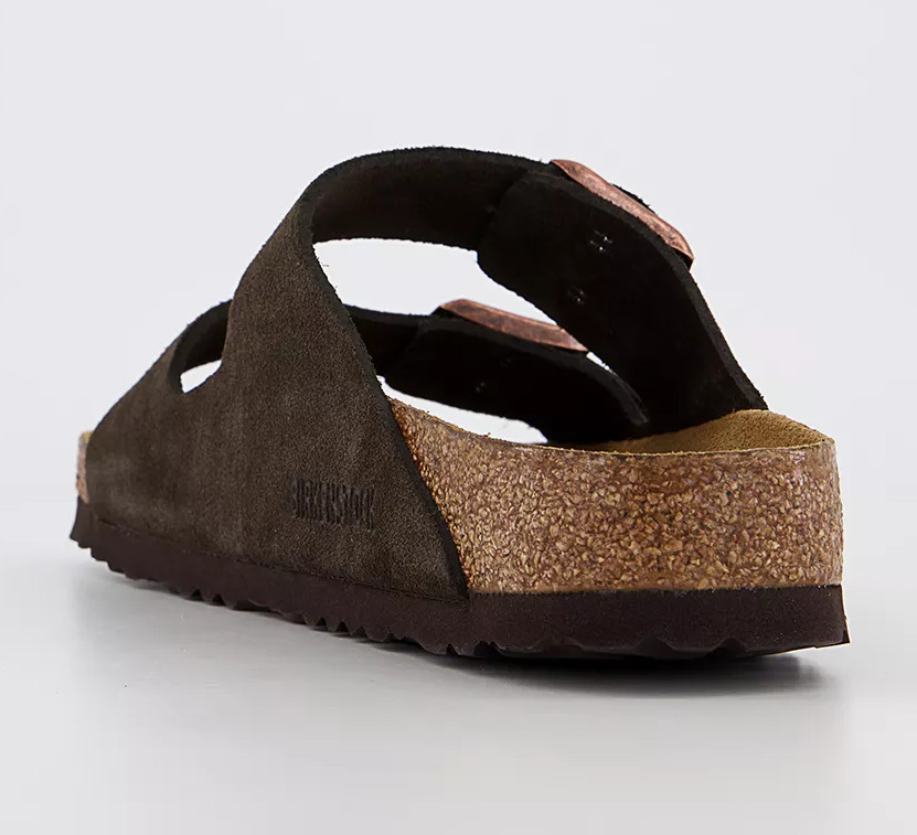 NEW Birkenstock Arizona Suede Leather Mocha Soft Footbed Sandals Unisex Shoes