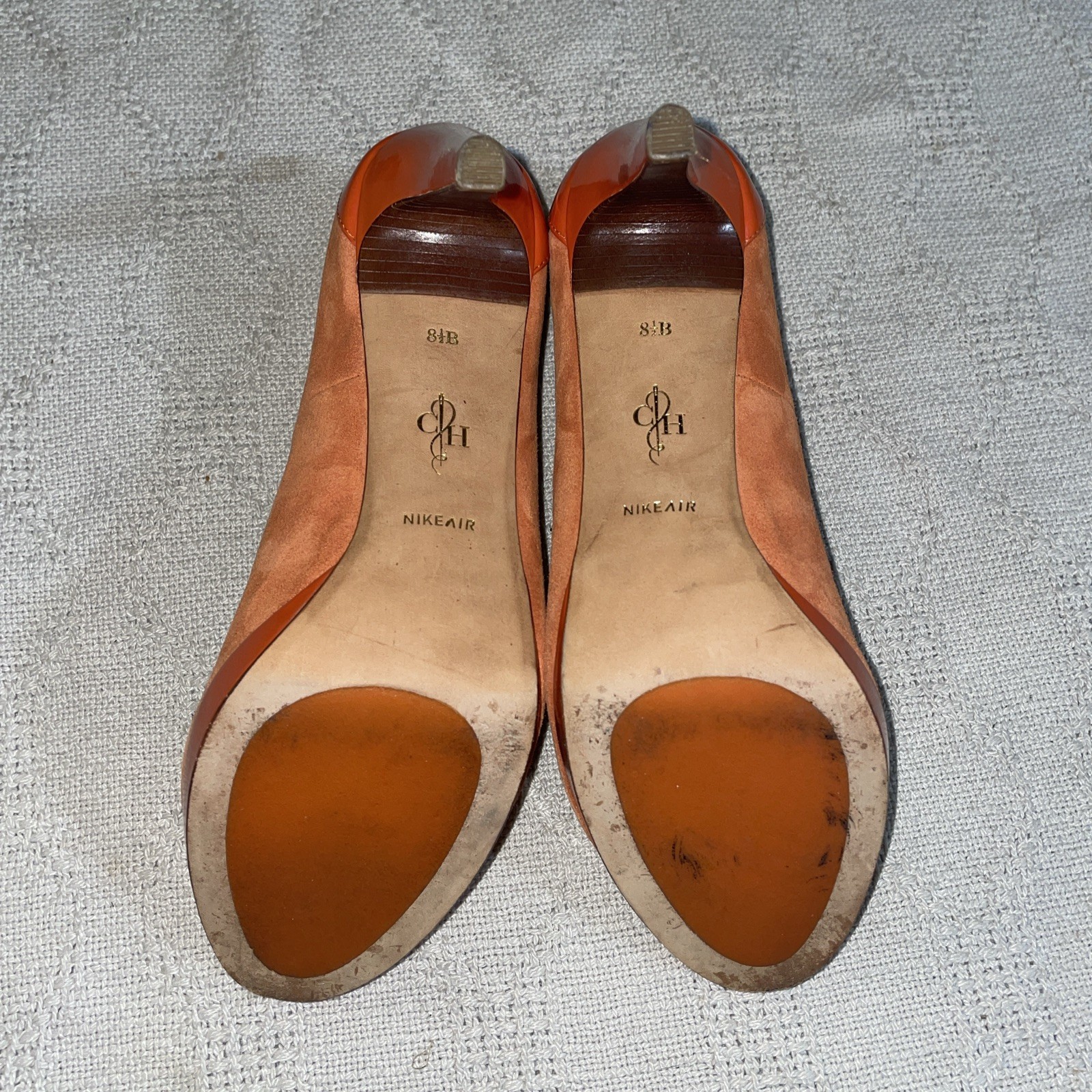 Cole Haan Womens Dress Pumps Size 8.5 B Orange Leather Business Formal City