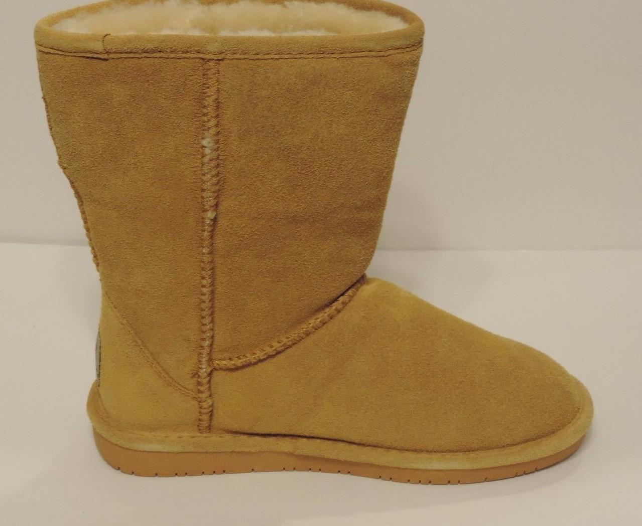 New Bearpaw Emma Short 608 W dark honey Cow Suede Upper Sheepskin wool blend