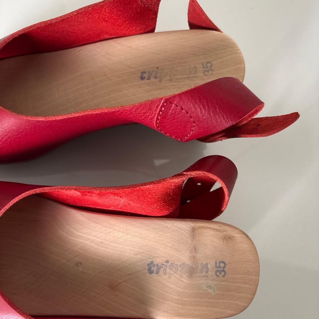 Trippen Women’s Red Sandals US5.5 / 22.5cm Near Mint