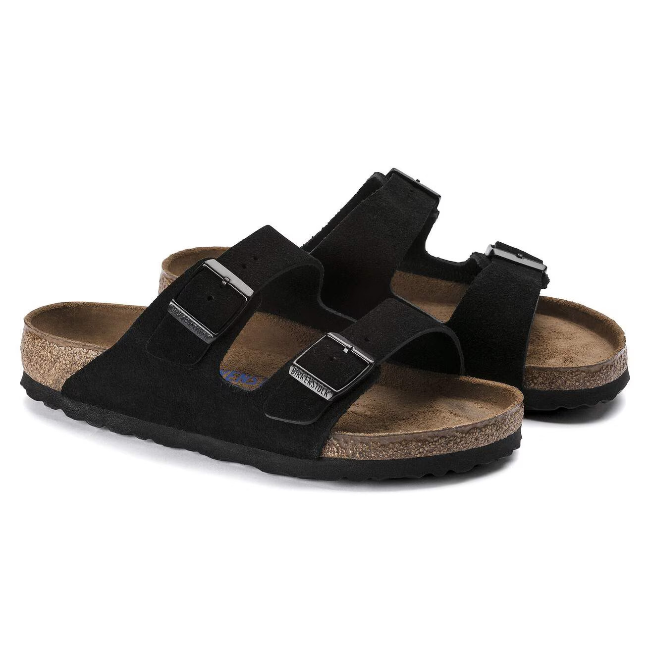 Birkenstock Arizona Soft Footbed Suede Leather Sandals Taupe Black Mocha Mink