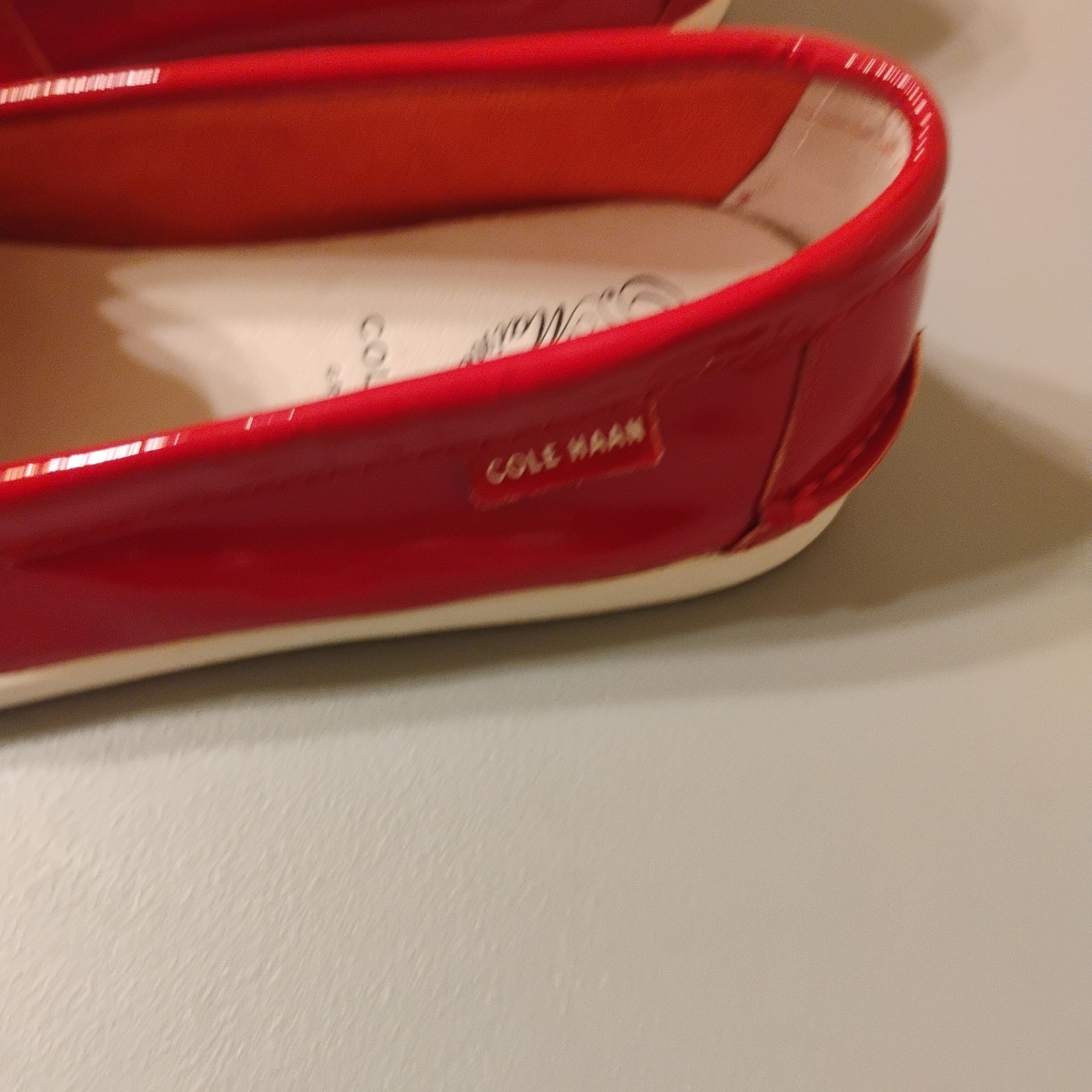 Cole Haan Pinch Maine Classic 7 1/2 Red Pantend Leather Pennie Loafer