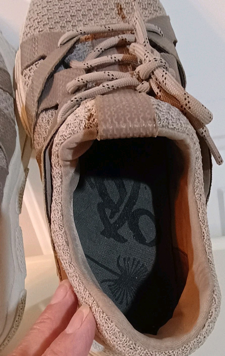 Otbt Unison Lace Up Taupe Synthetic Leather / Fabric Comfort Shoes sz 6.5