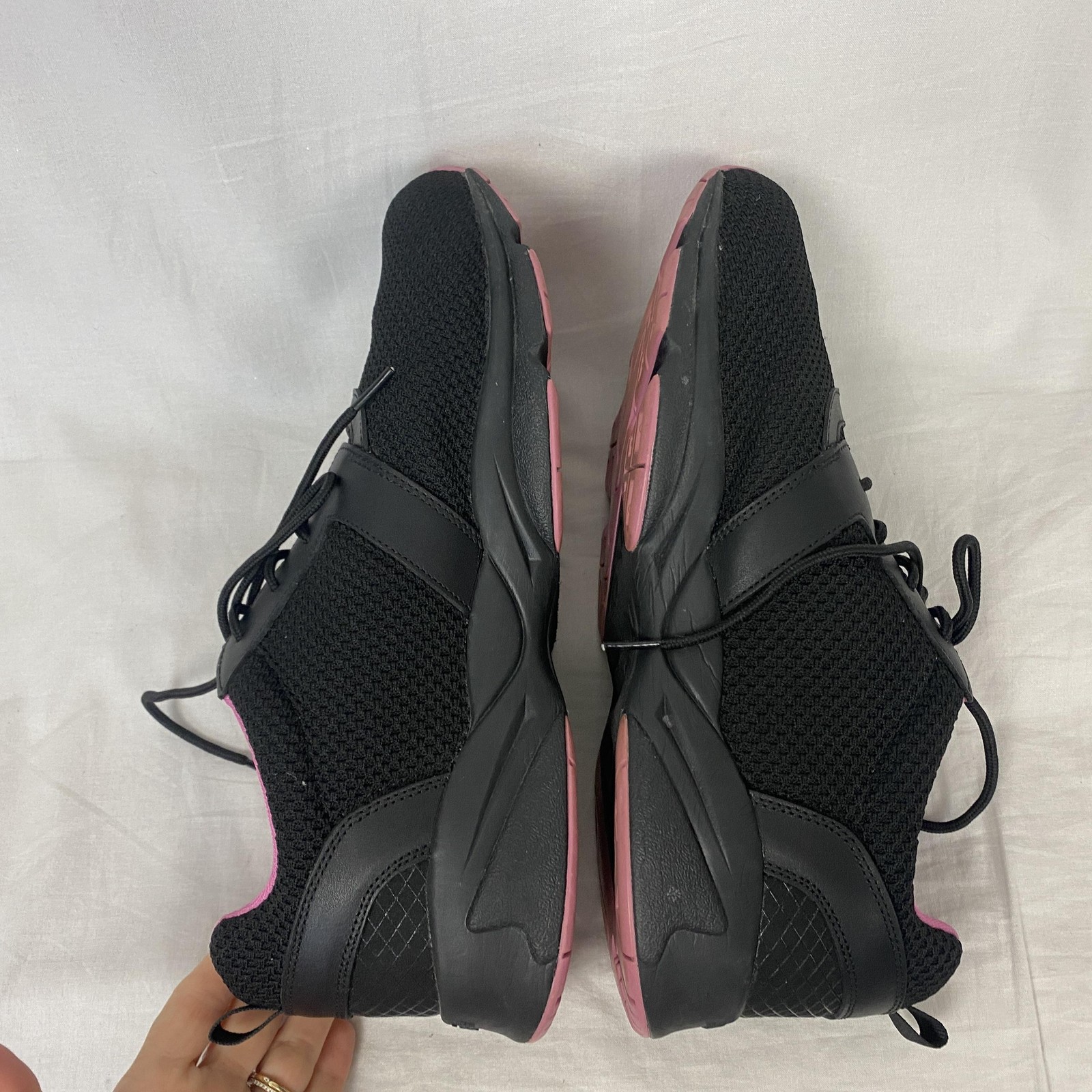 Propet Shoes Womens 13 4E Black Pink Sneakers Extra Volume Orthotic Diabetic