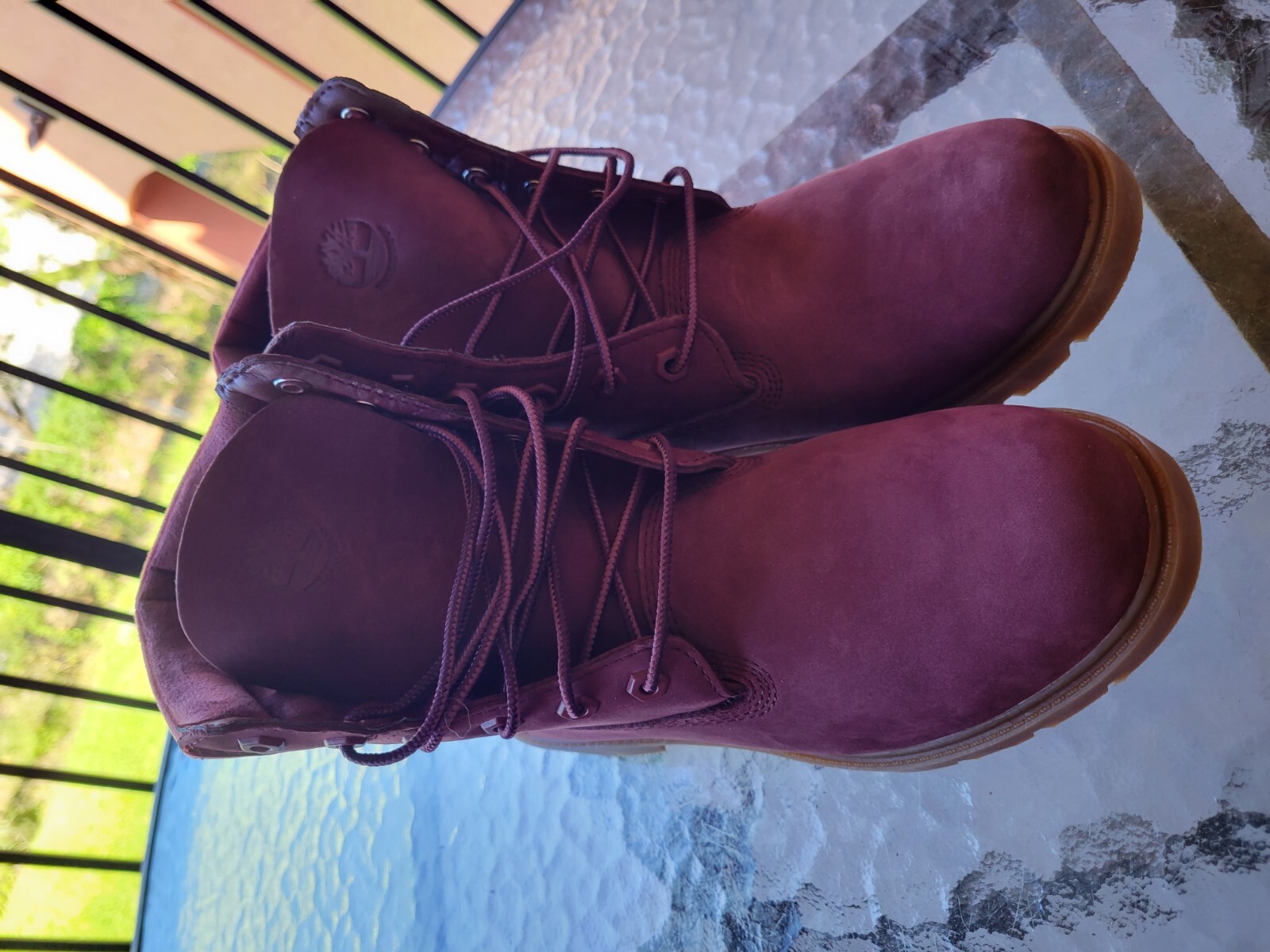 Timberland Linden Woods  Waterproof Boot Burgundy Nubuck Sz 8 A1ZSP  