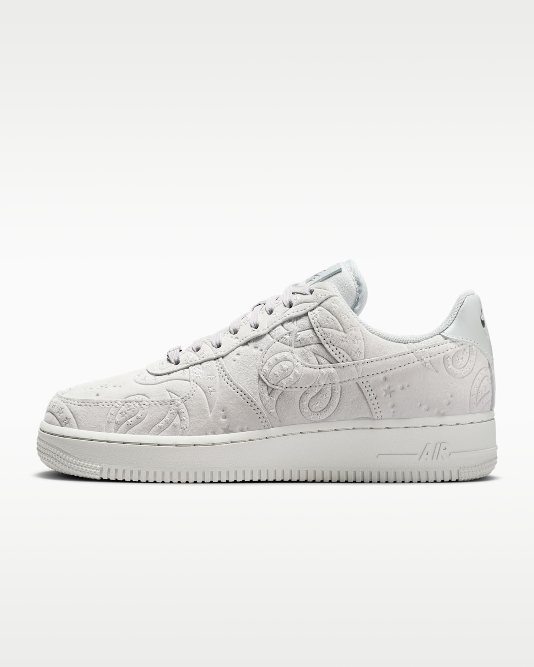 NIKE Women’s Air Force 1 ’07 Premium+ IO1259-002 Gray Fog Metallic Silver