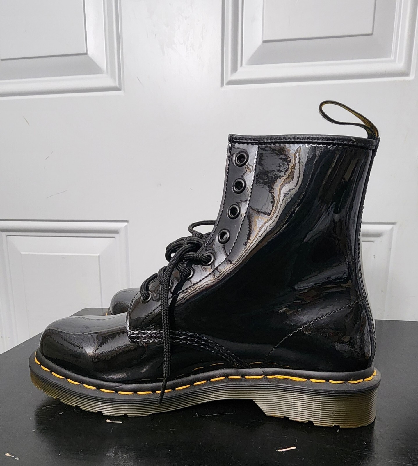 Dr. Martens 1460 Pascal Virginia Patent Leather Boots for Women, Size US 8
