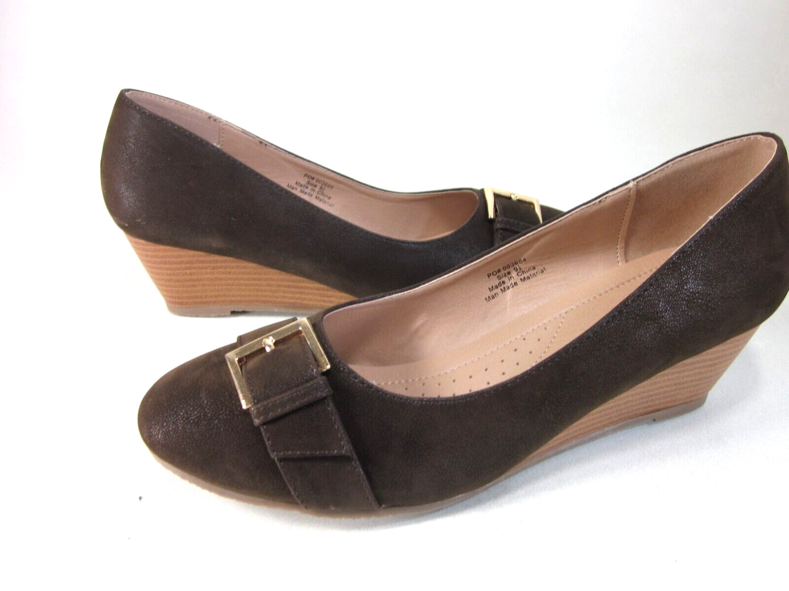 JOURNEE COLLECTION WOMEN’S GRAYSN WEDGE HEEL PUMPS,BROWN,US SIZE 9.5 MEDIUM,NEW