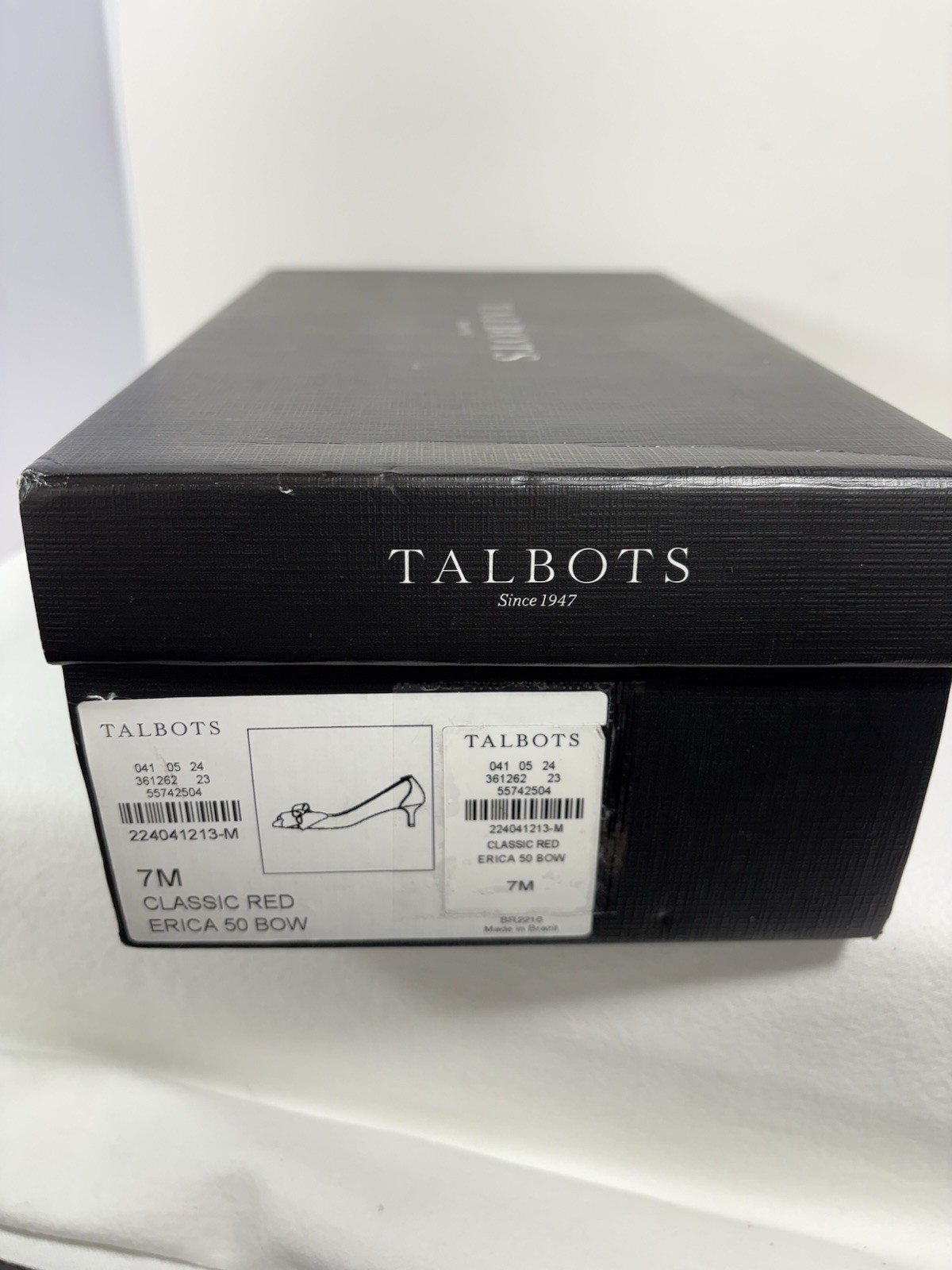 NIB Talbots ERICA Red Tartan Plaid/Bow Kitten Heel Pumps 7 M