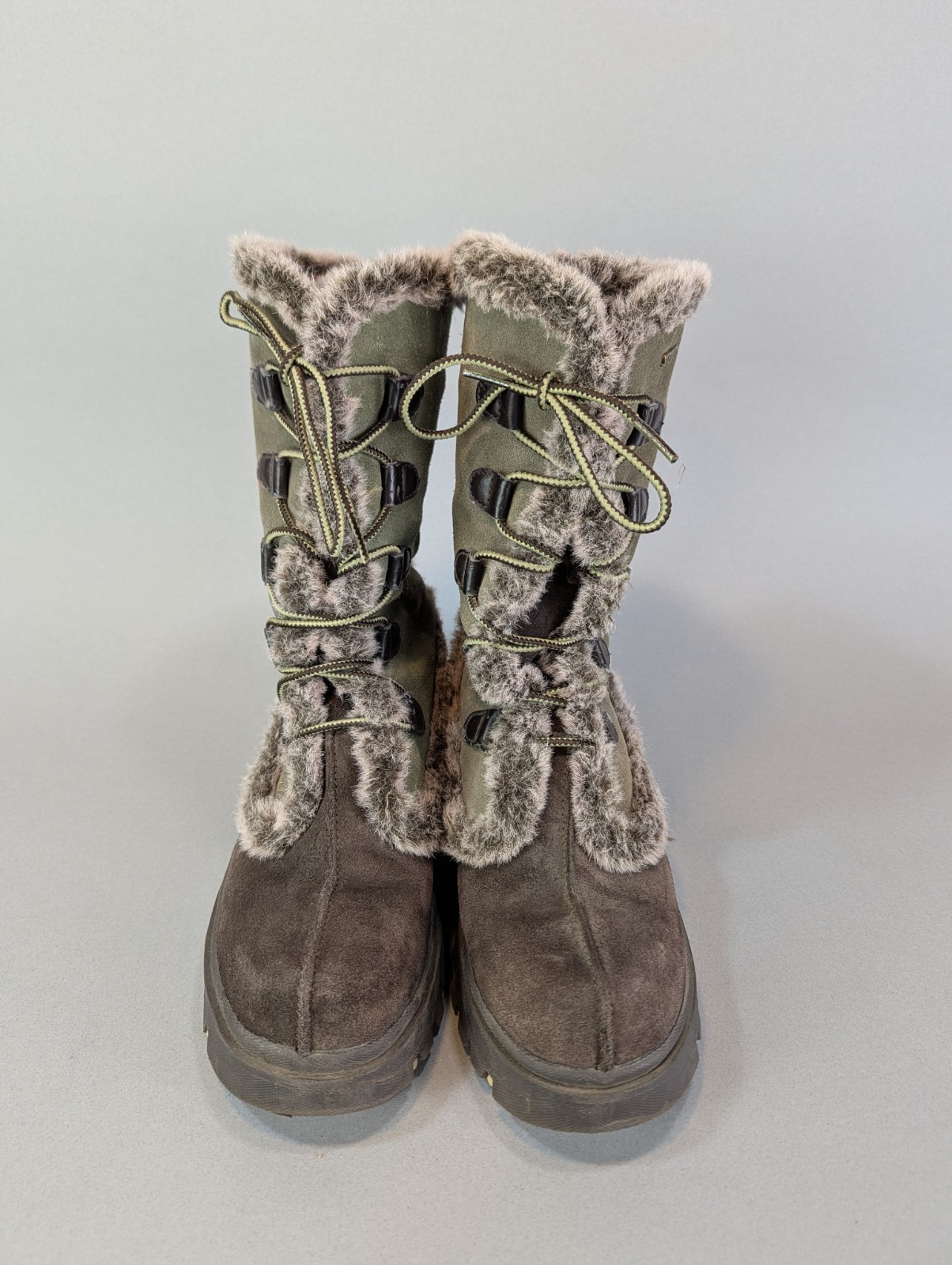 Vintage Y2K Skechers Size 9 Frolic Suede Winter boots Faux Fur Lined Suede Brown