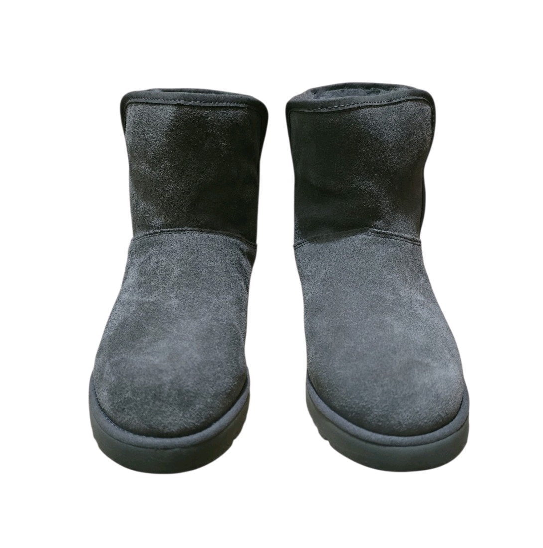 UGG Classic Mini Boot Gray Sheepskin Suede Cozy Size 6 NIB