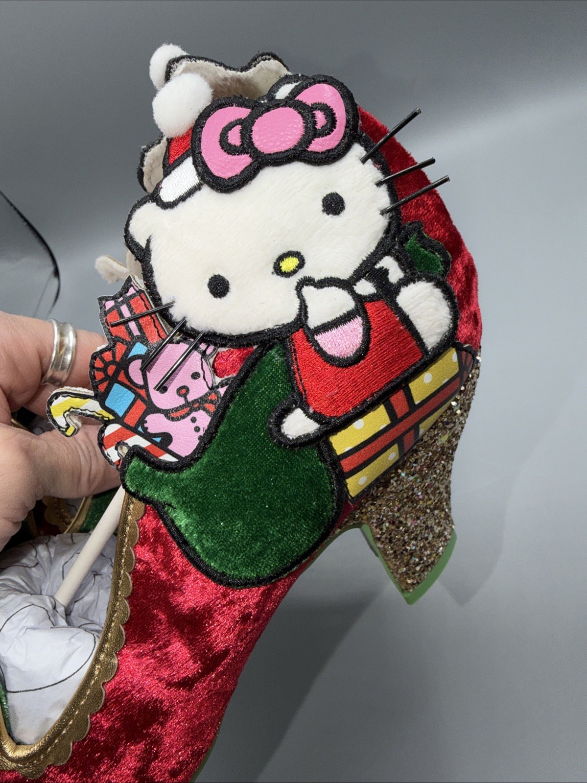 Irregular Choice x Hello Kitty Kitty Kringle Christmas Pumps Heels EU40/US9-New