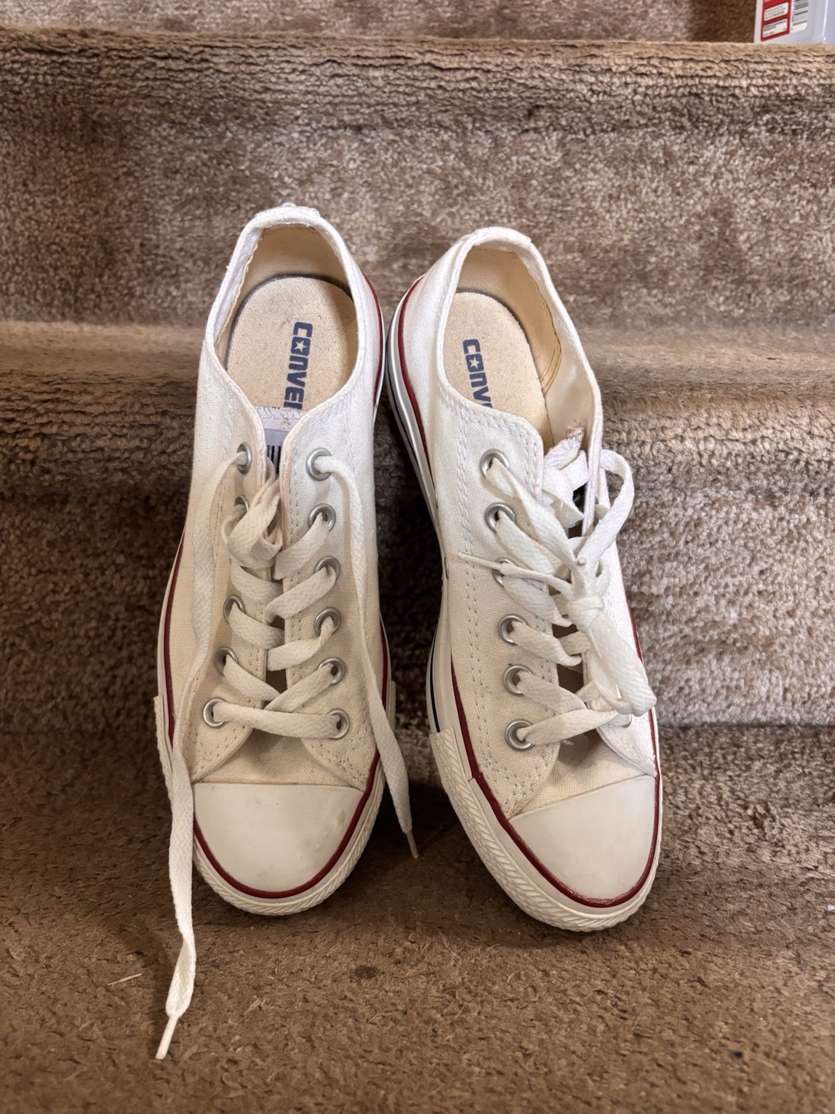 Converse All Star Low Top Lace-Up Sneakers White Unisex Adults Sz 6M 8W Classic