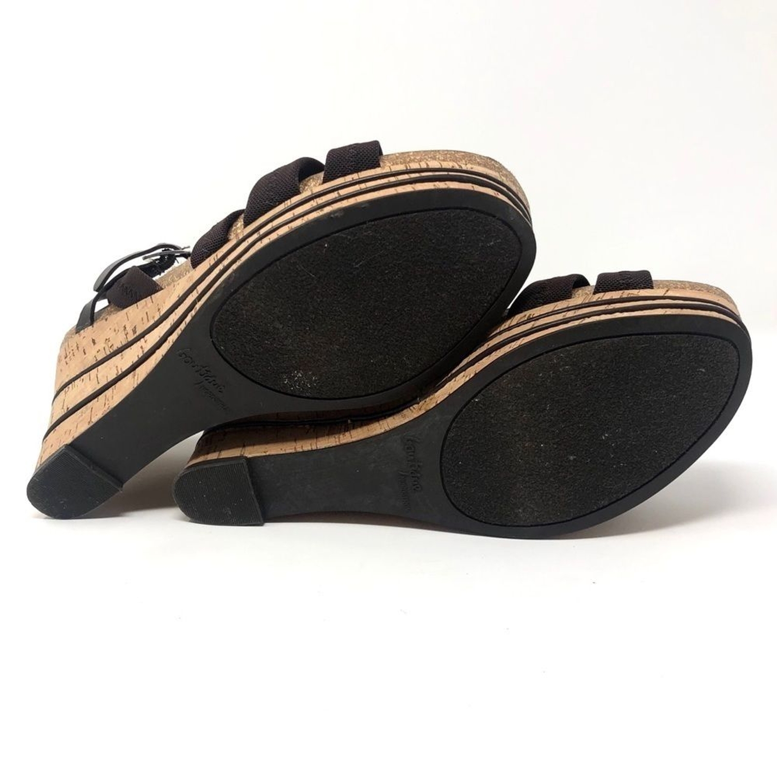 Nordstrom Boutique Chocolate Brown Cork Wedge Fisherman Sandals 10