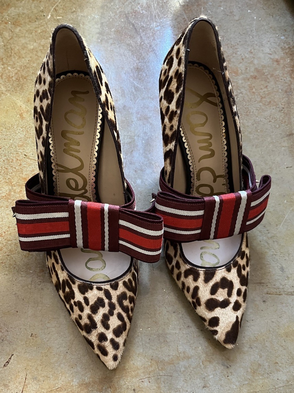 Sam Edelmam Maeve Style- G0136l1250, Sand Leopard, Sz 7 NWT Italy Couture Style