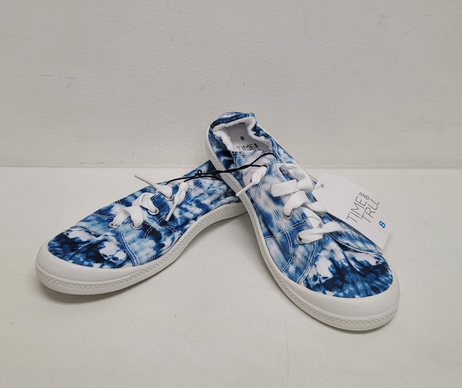 Time & Tru Women’s Tie-Dye Casual Scrunch Back Sneaker Shoe – BLUE ☆CHOOSE SIZE☆