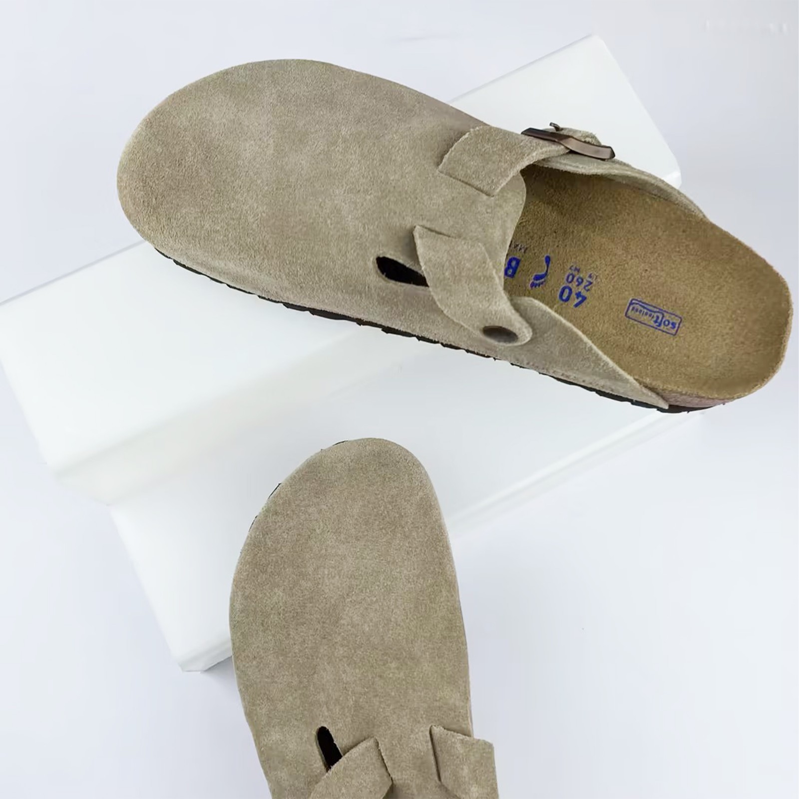 Birkenstock Boston Taupe Soft Footbed Suede Men/Women US7-12 Shoes Narrow/Wide