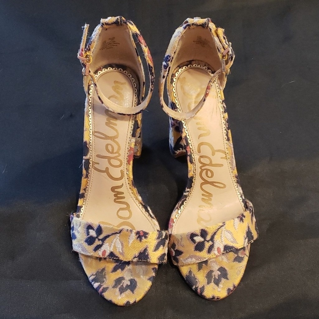 Sam Edelman Yaro baroque fabric heeled sandal