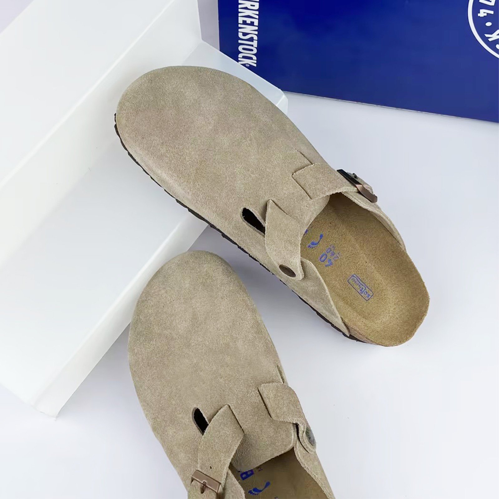 Birkenstock Boston Taupe Soft Footbed Suede Men/Women US7-12 Shoes Narrow/Wide