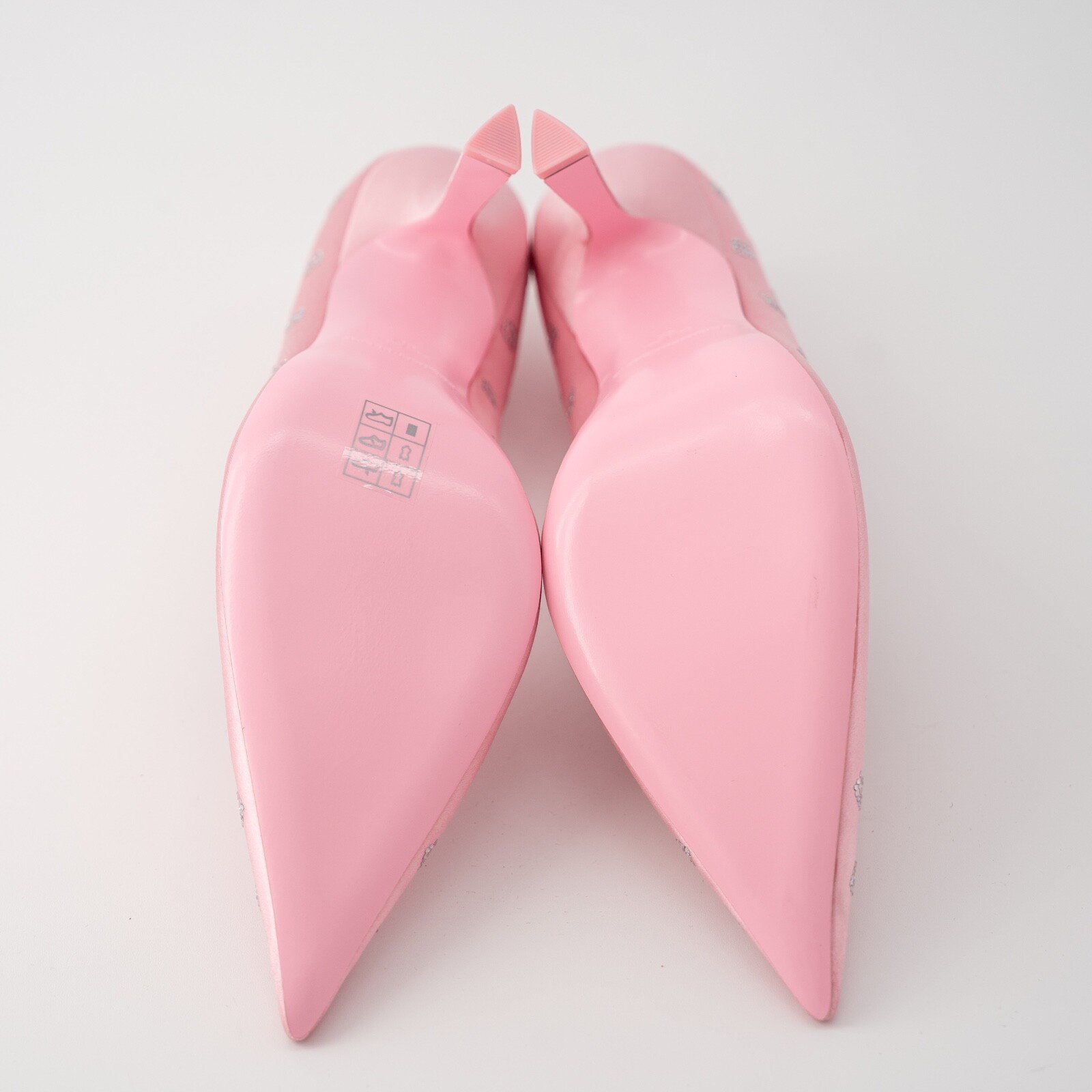 Alexander Wang Women’s Pink Pumps Delphine Crystal Satin 105 size 39 9US