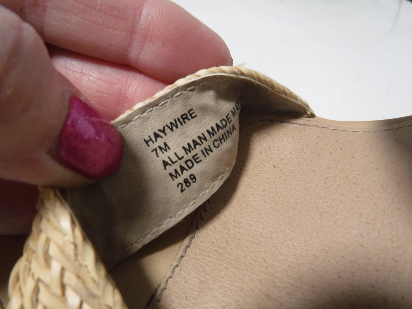 PF2 VTG Women’s STEVE MADDEN Natural Straw Chunky Platform Strappy Heel Sandals