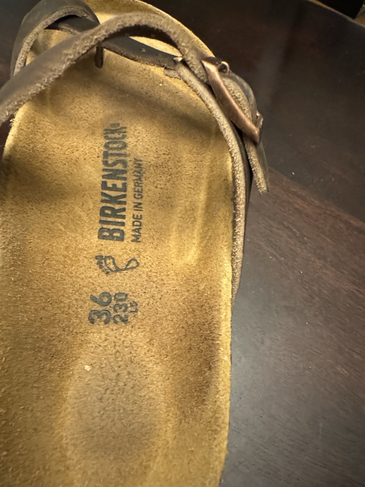 Birkenstock Mayari Dark Brown Oil Leather Size 36 Regular Fit