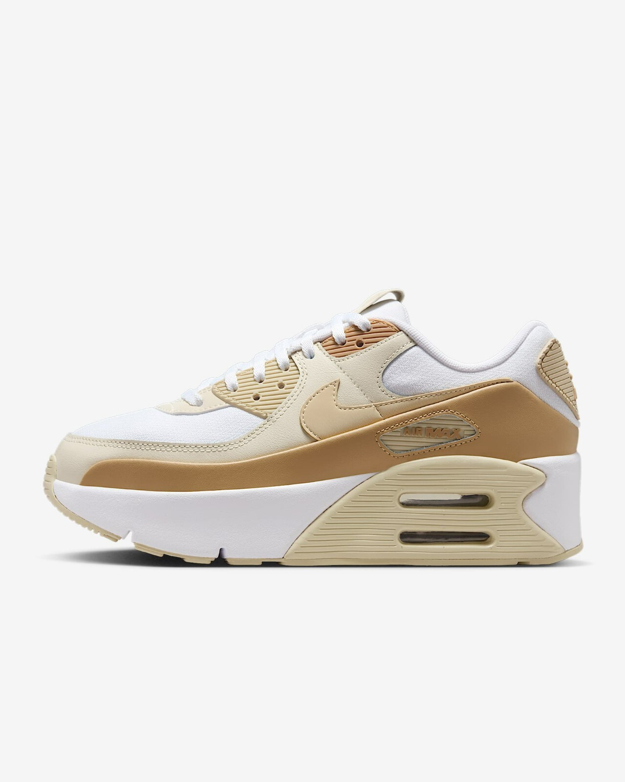 NIKE Women’s Air Max 90 LV8 FD4328-112 White Club Gold Coconut Milk Team Gold
