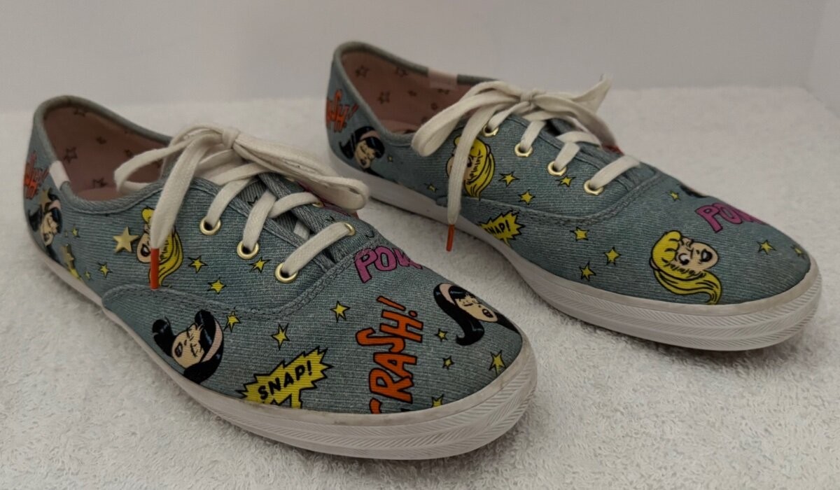 Keds Betty & Veronica Pop Print Comic Book Graphics Lace Up Flats Women’s Size 8
