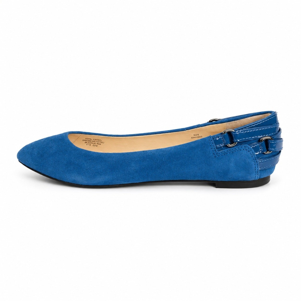 NWT Genuine Leather Enzo Angiolini Eashiana Blue Suede Ballet Flats Size 8.5