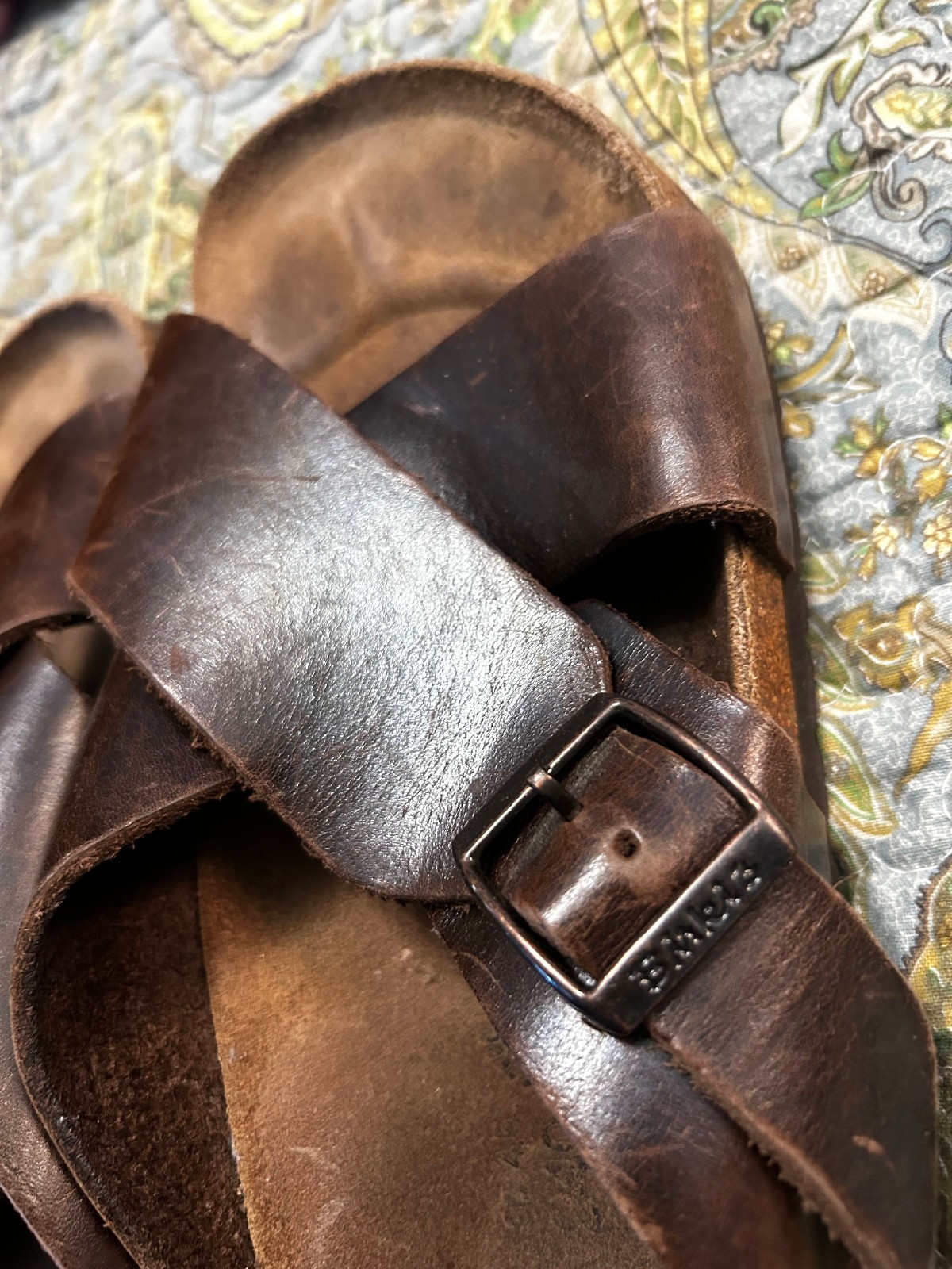 Vintage Rare Crossed Leather Birki’s/Birkenstock Sandal Sz 37/240 Reg/Wide Width