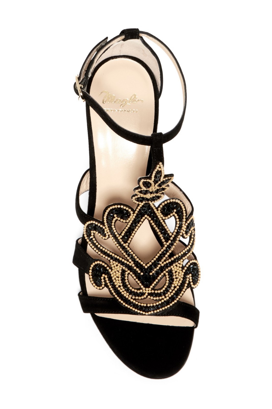 Bruno Magli Patrizia Beaded Rhinestone Sandal,Made in Italy Sz 39.5/9.5 US, $595