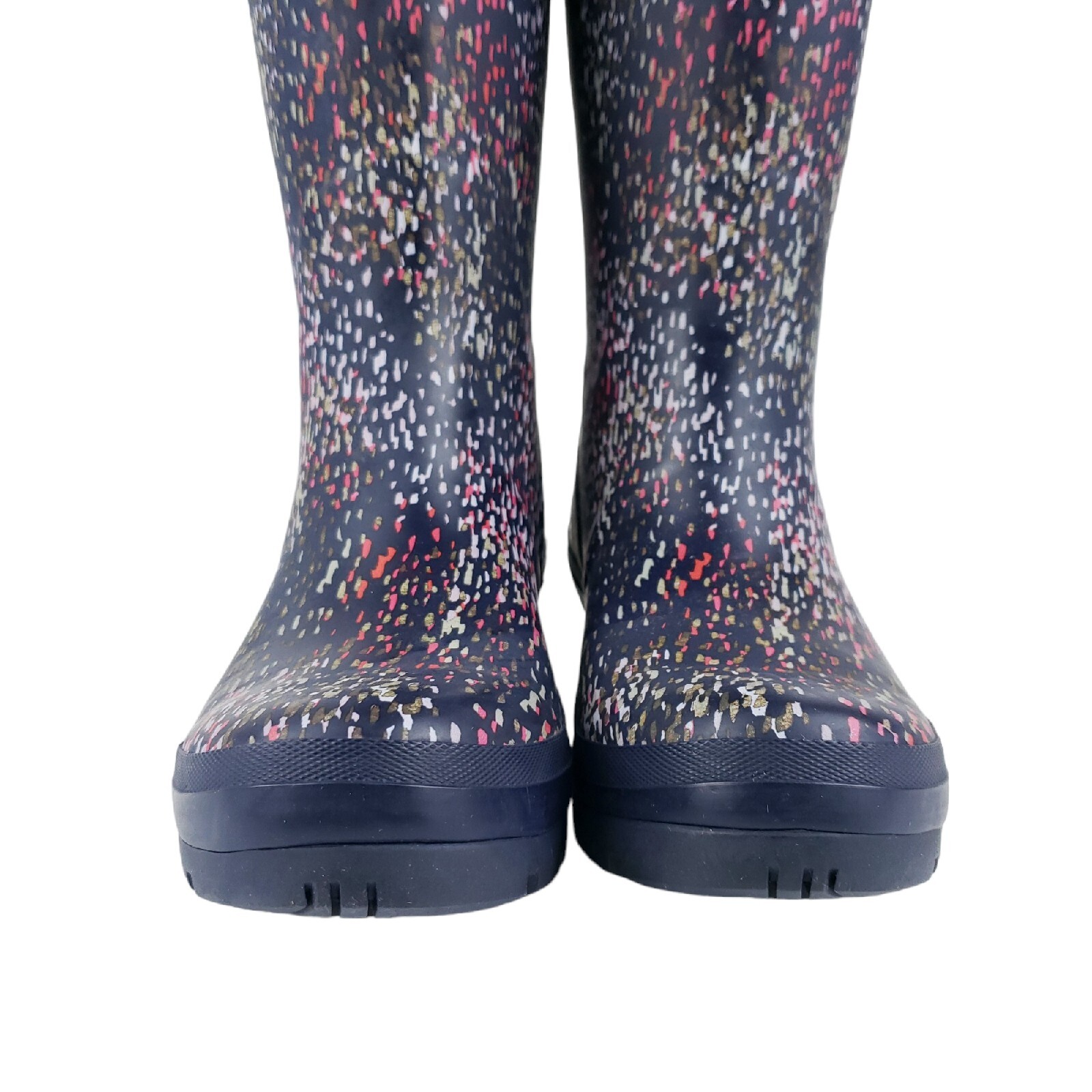 NWT JOULES Welly Print Tall Rain Boots NAVY RAIN Size 37 – US 6