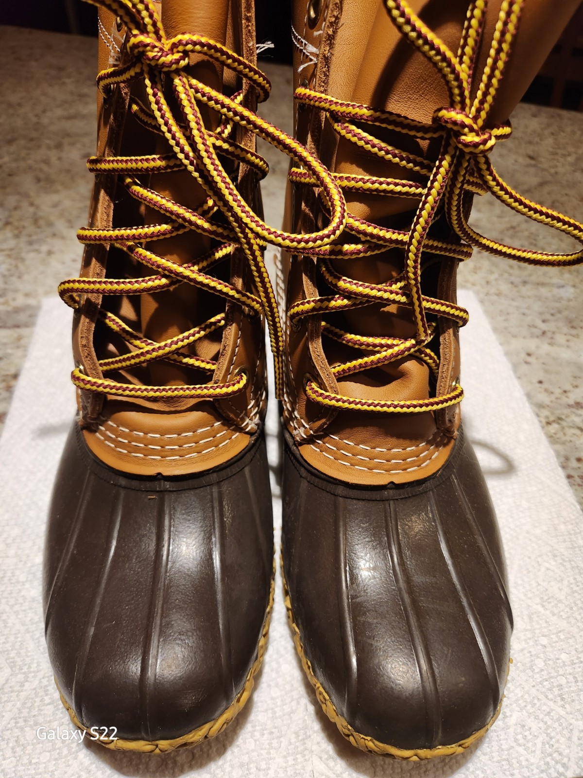 *LL Bean* Bean Boots Leather Unlined Ankle «Duck Boots» Brown – Women’s 6M – EUC
