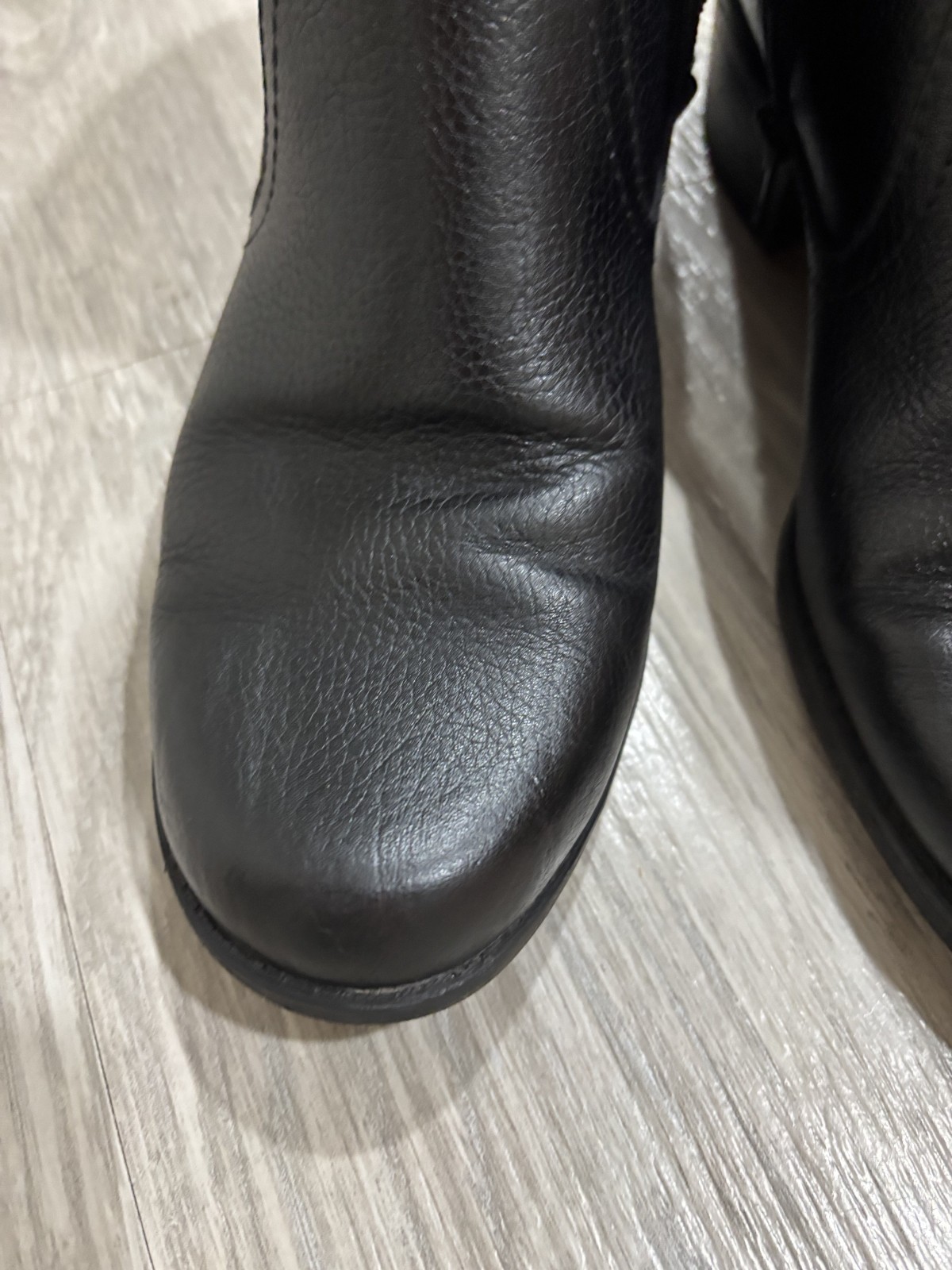 Women’s Black Leather Anne Klein LaConte Ankle Boots Sz. 9M