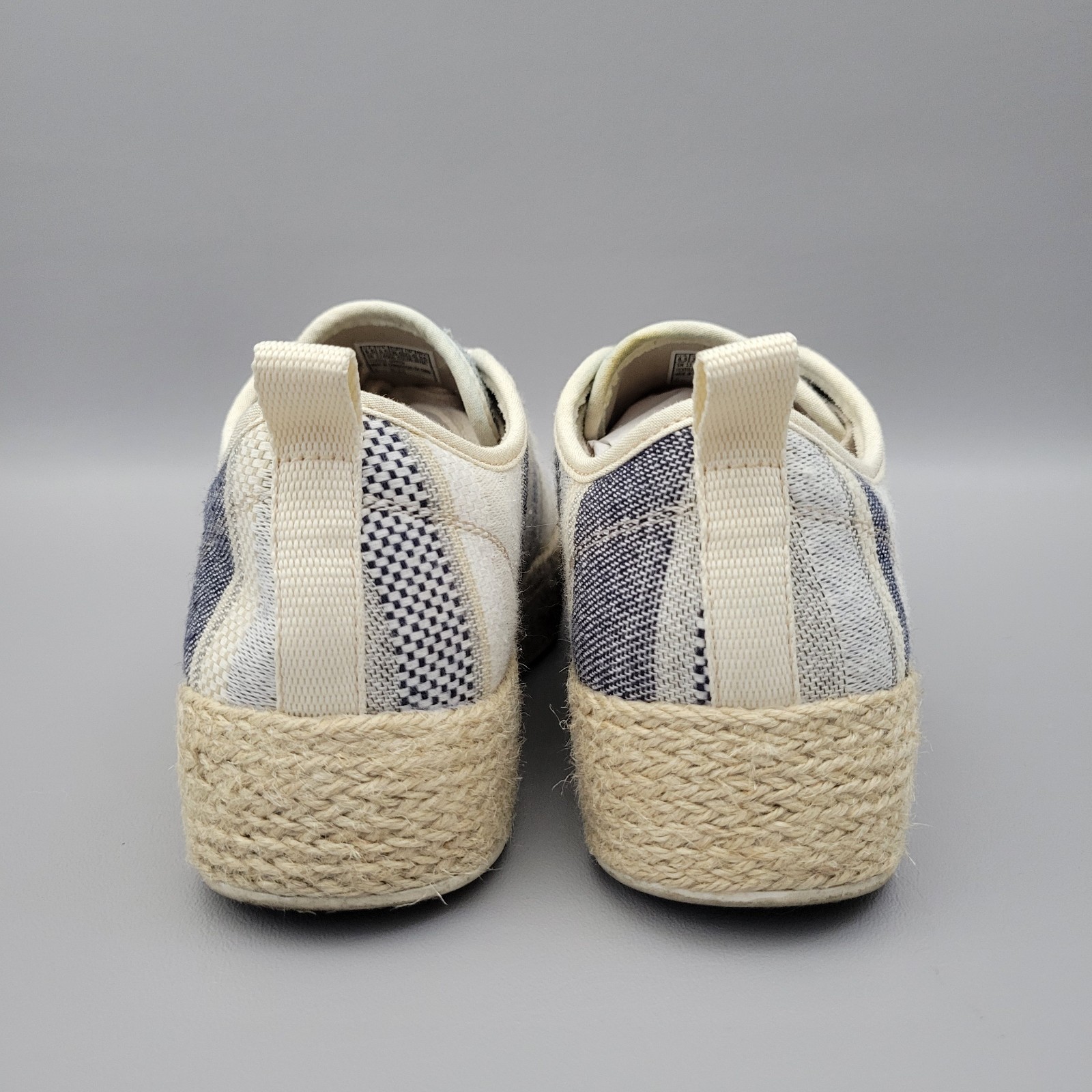 Skechers Womens Bobs Sesame Espadrille Sneaker Size US 6.5 Woven Striped Pattern