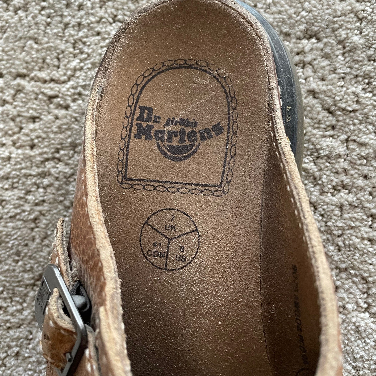Doc Martens Vtg Y2K AIR WAIR Chunky Mule Buckle Brown US 8 (men) / 9 (women)