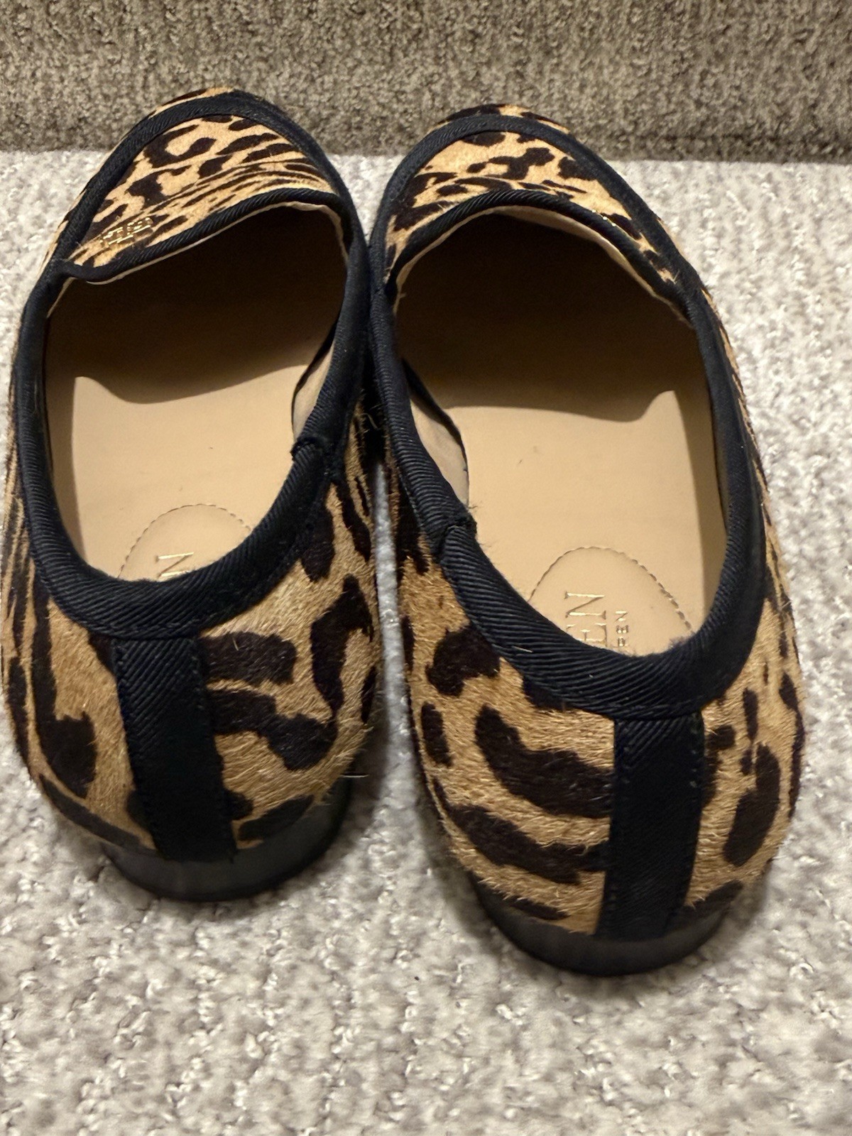 Lauren Ralph Lauren Clair III Leopard Print Calf Hair Loafers Flats Womens 7.5B