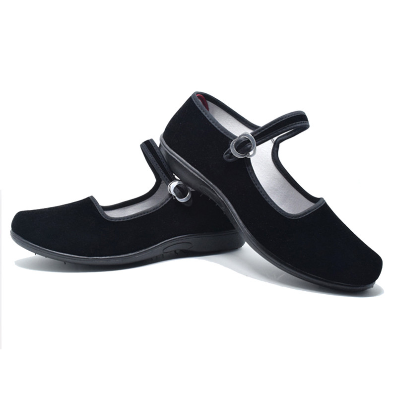 NEW Women’s Chinese Black Cotton Shoes Ballerina Ballet Flats Shoes Breathable