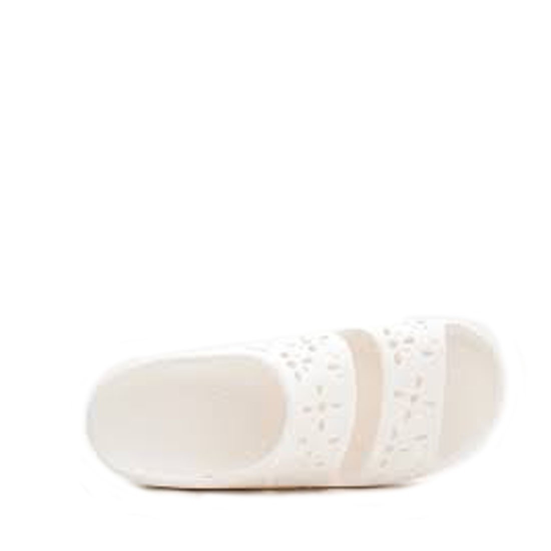 Crocs Classic Floral Cutout Sandal Chalk White Women Strappy New 210966-0WV