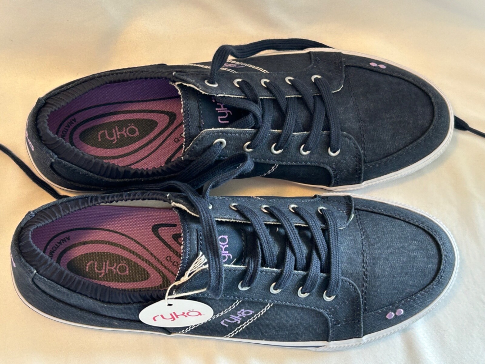 Women’s Ryka Emory Navy Blue Sneakers Lavender Accents US Sz 11 Euro 41 New!