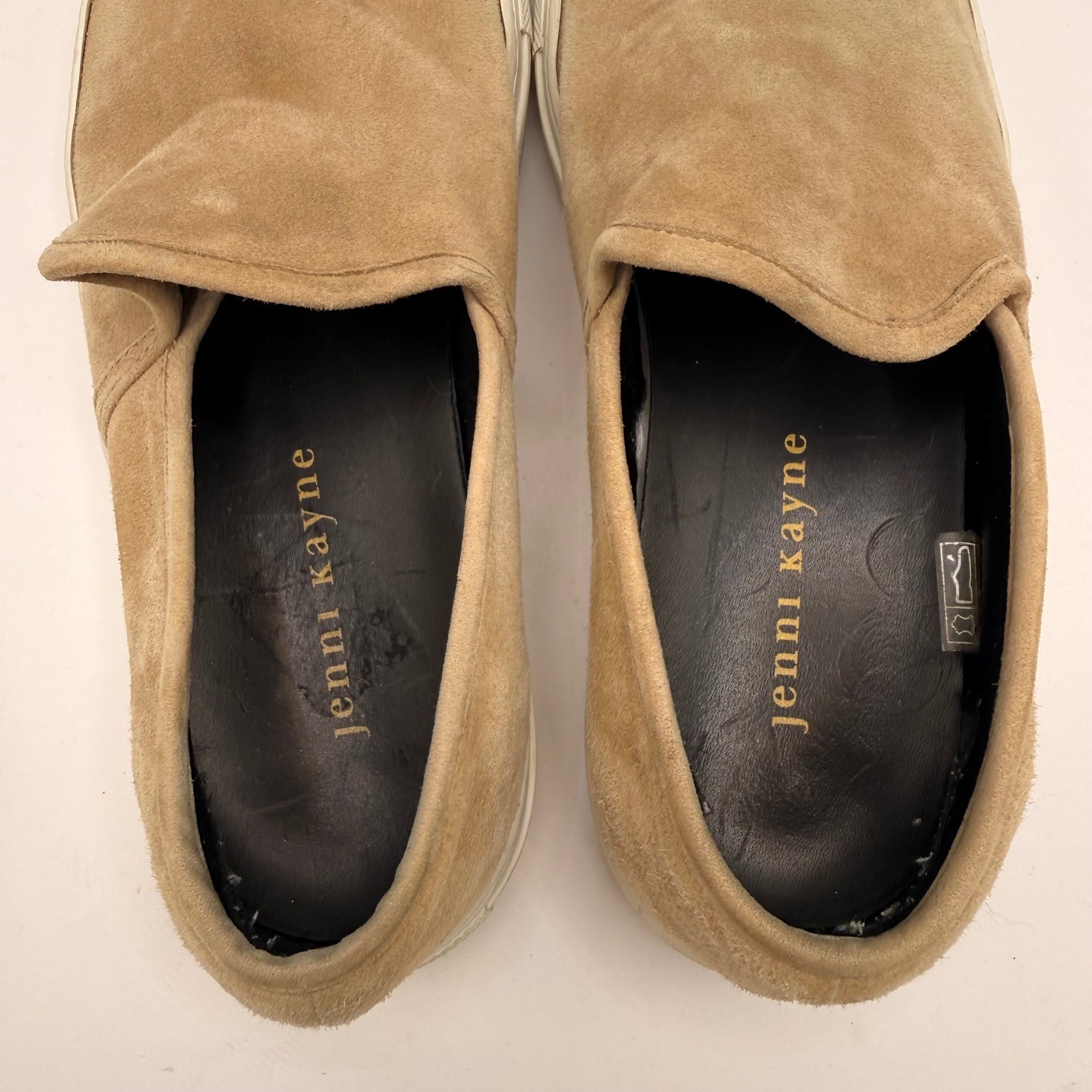 Jenni Kayne Womens Tan Suede Slip On Sneaker 8746 Made in Italy Size 38