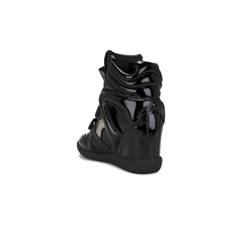 Isabel Marant Inspired High Quality Wedge Sneakers-black/silver