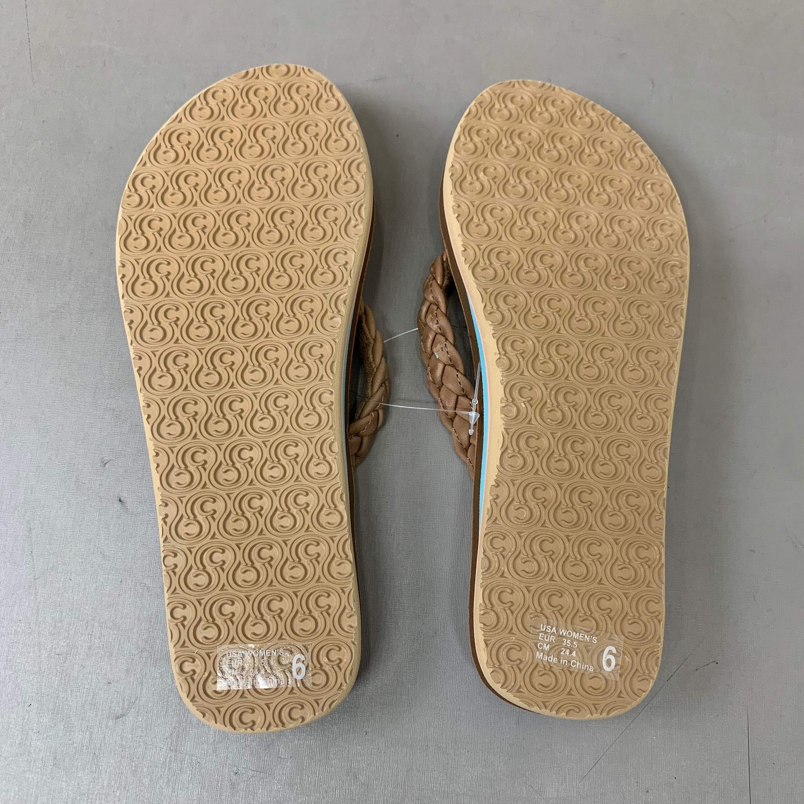 COBIAN Braided Pacifica Sandals Women’s SZ 6, EU 41 TAN BBP23-230-6