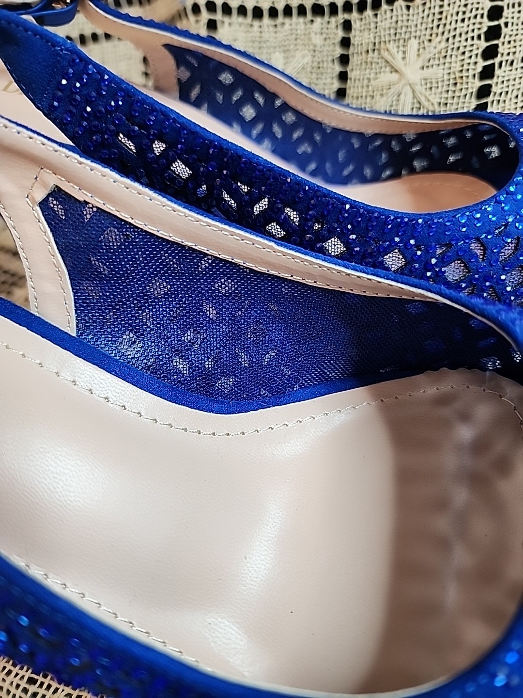 Heels Shoes Royal Blue Dream Pairs 8.5 Worn Once No Box Prom Wedding Party EUC