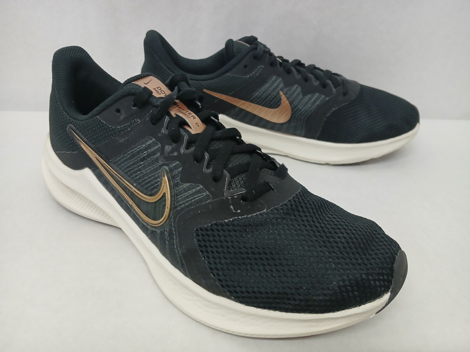 Nike Womens Downshifter 11 Running Shoes CW3413-002 Black Copper Coin Sail Sz 10