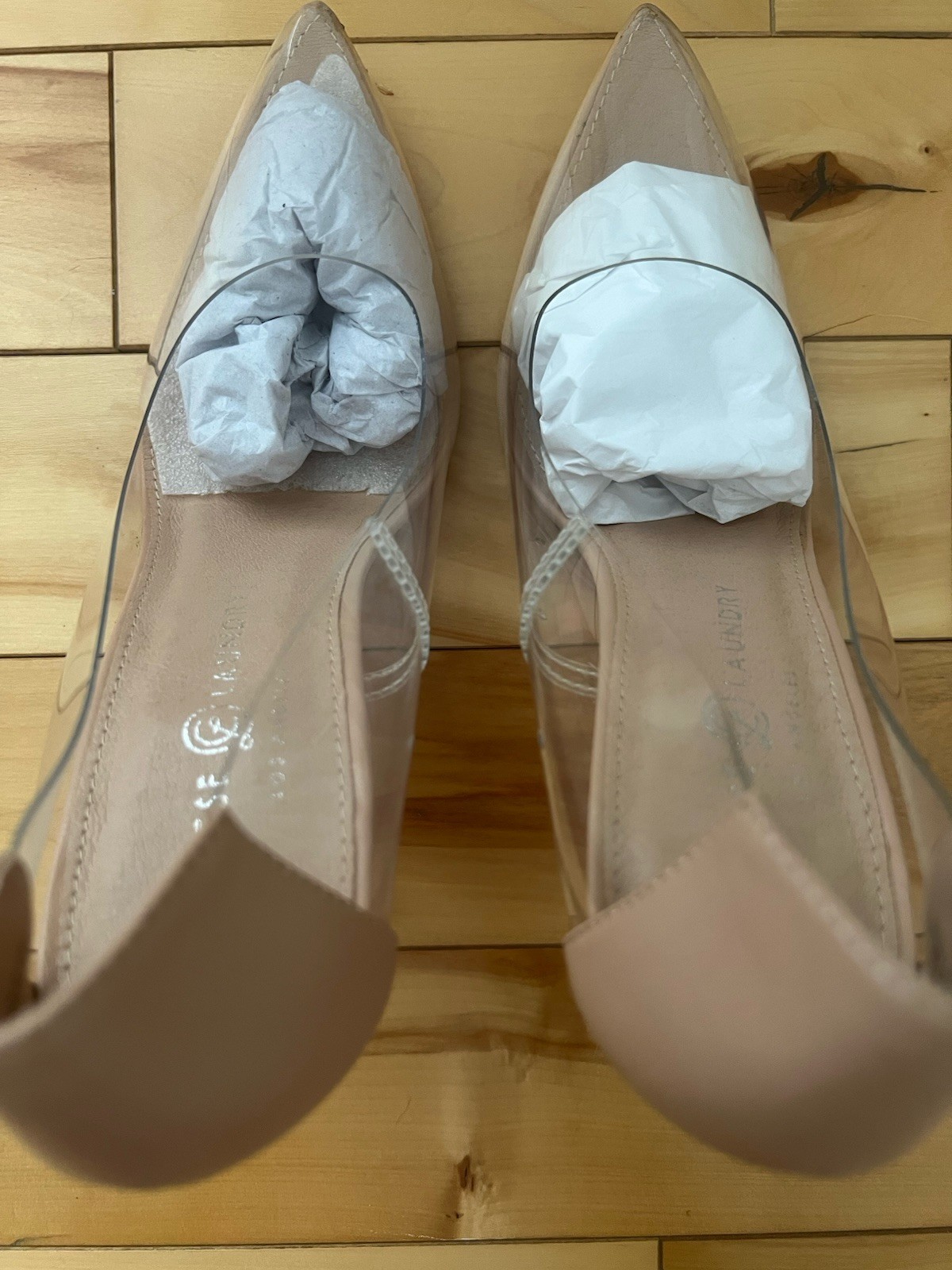 Chinese Laundry Nude Clear 4” Heels (Ladies’ Size 10) – New In Box!