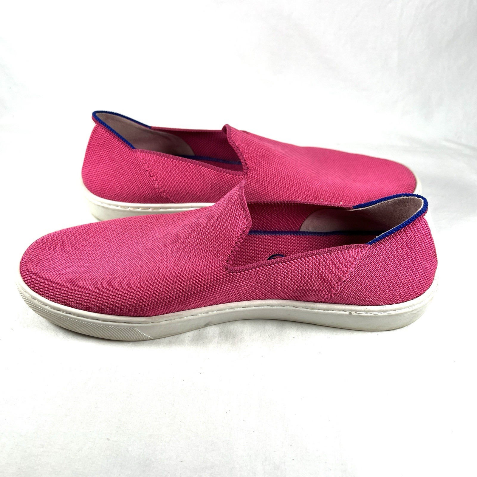 Rothy’s Pink Slip-On Sneakers Knit Flats Eco Friendly Washable Comfort Shoes 9.5
