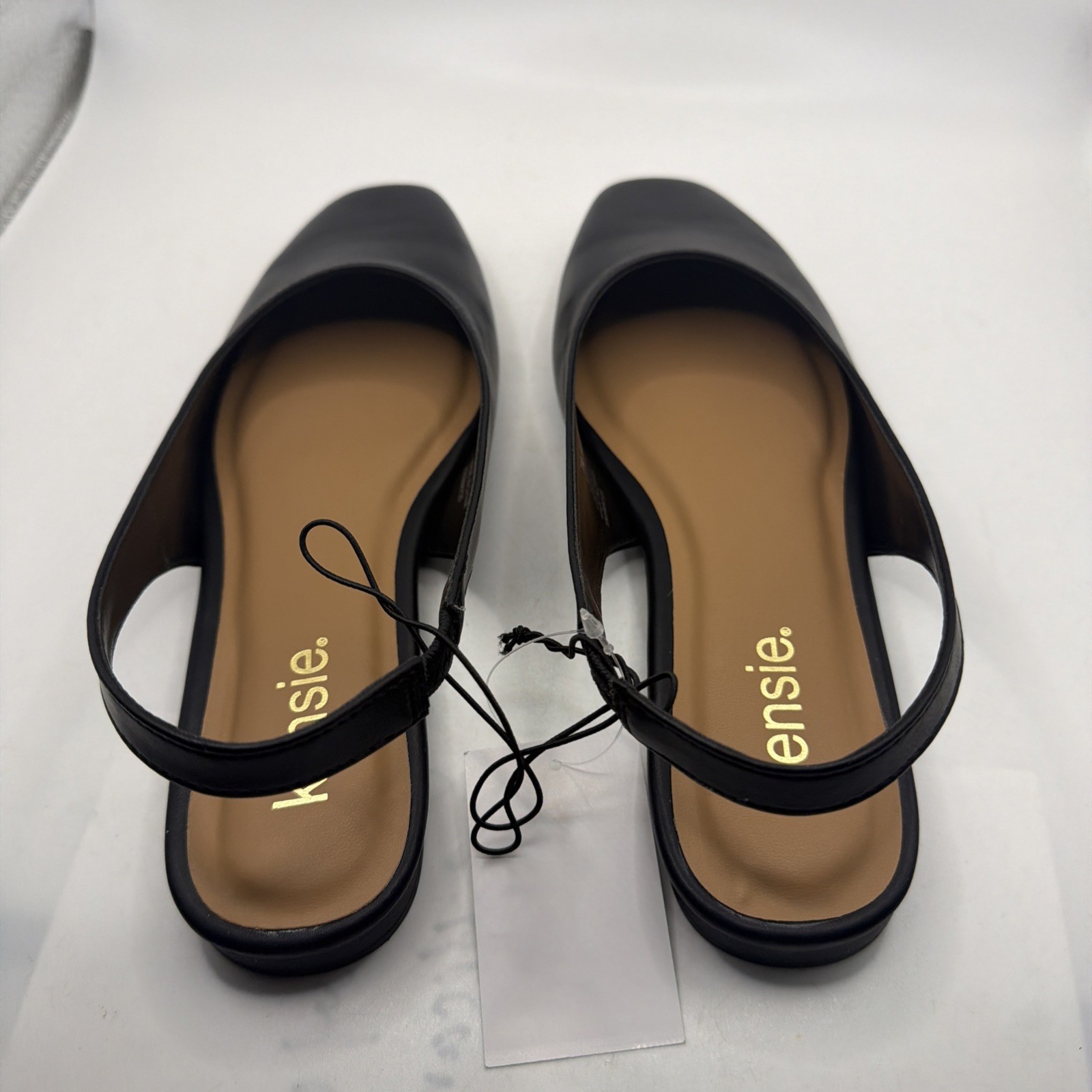 Kensie Women’s Size 9 Felice Dress Shoes Slingback Flats Easy On, Black. New.