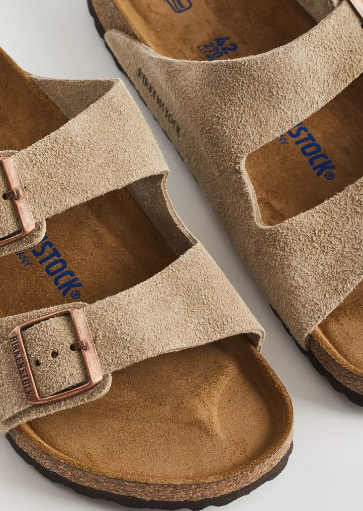 Birkenstock Arizona Taupe Suede Soft Footbed Sandals Unisex Shoes EU Size 37-45